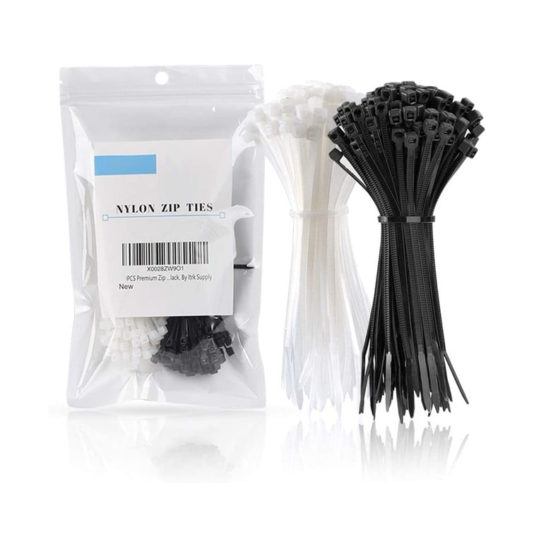 Abraçadeiras de Fivela de fixação Nylon 300 x 3,5mm Branco (100pcs fivelas) - OEM