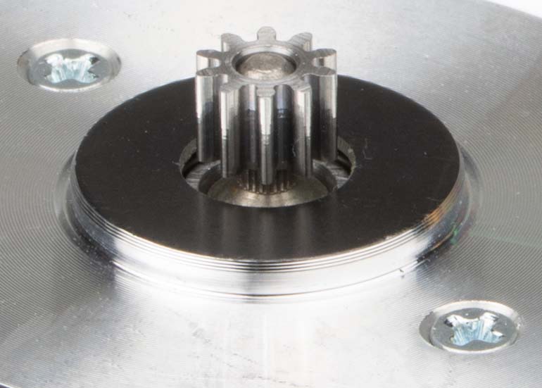 10 teeth motor gear on LDO-36STH20-1004AH 36mm round stepper motor 10 teeth motor gear