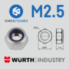 50 Porcas Freiadas Nyloc M2,5 Lock Nuts - CNC Kitchen