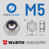 50 Porcas Freiadas Nyloc M5 Lock Nuts - CNC Kitchen