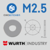 200 Anilhas aba larga M2,5 Large Washers - CNC Kitchen