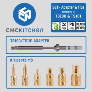Conjunto Soldering Tips SET TS100 adapter (+ Tips ONLY Set) - CNC Kitchen