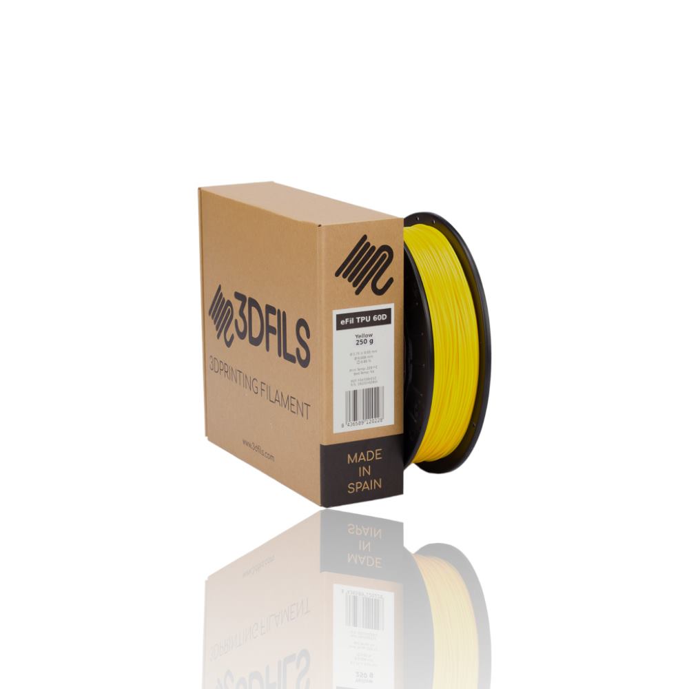 eFil TPU 60D 250g Yellow - 3DFILS