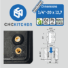 Threaded inserts 1/4" 20 pcs - CNC Kitchen