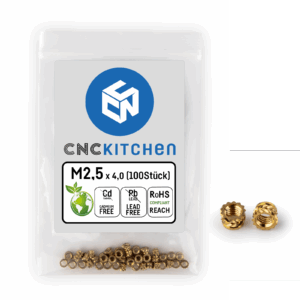 Threaded inserts - M2.5 standard 100 pcs - CNC Kitchen