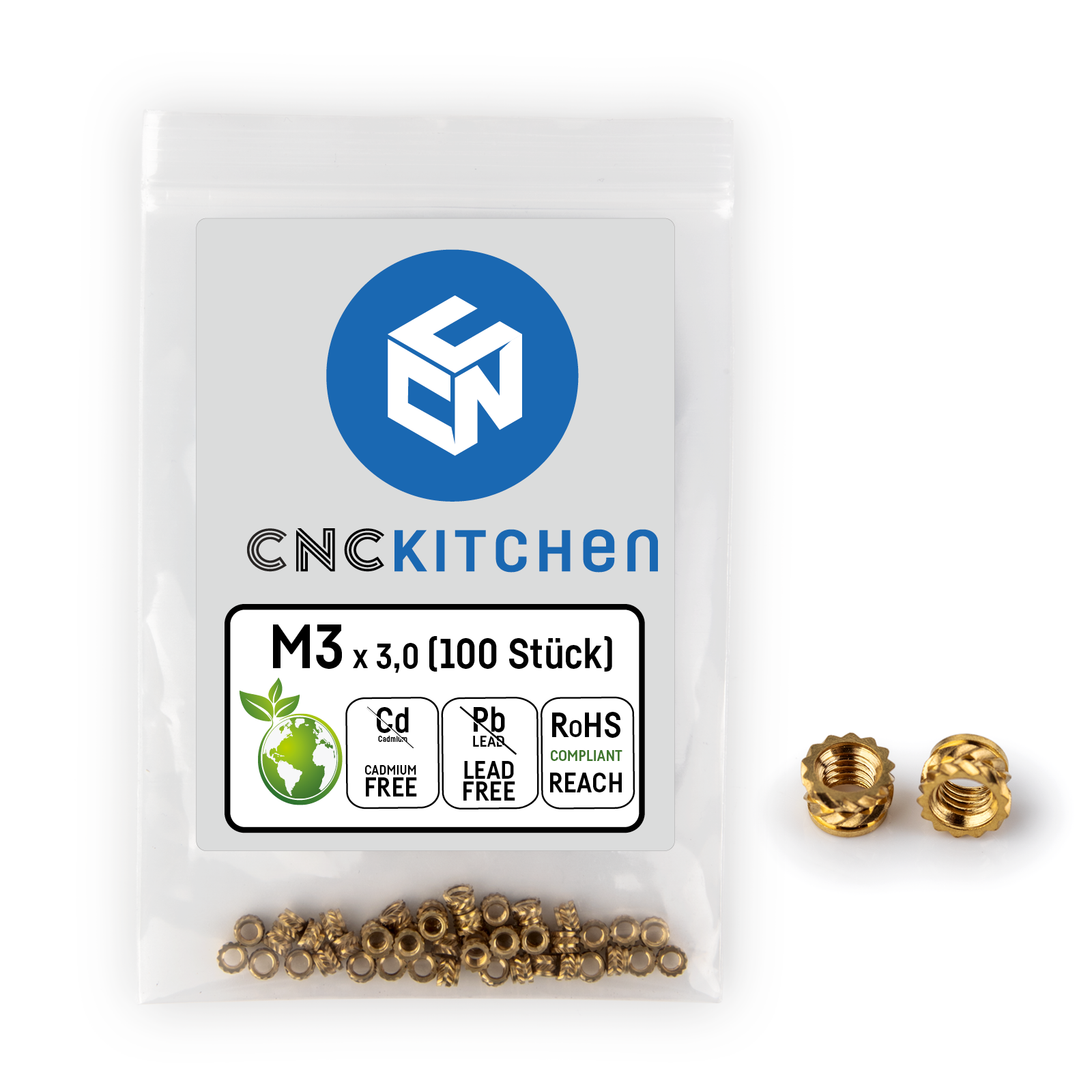 Threaded inserts - M3 short 100 pcs - CNC Kitchen - Image 8