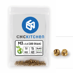Threaded inserts - M3 short 100 pcs - CNC Kitchen