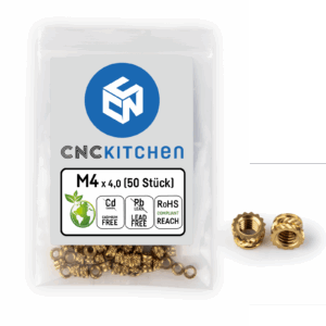 Threaded inserts - M4 short 50 pcs - CNC Kitchen