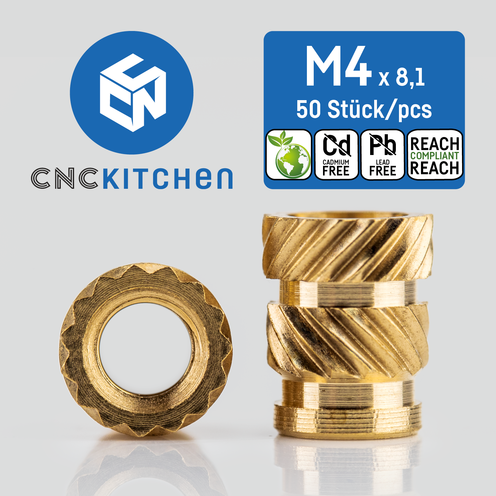 Threaded inserts - M4 standard 50 pcs - CNC Kitchen - Image 6