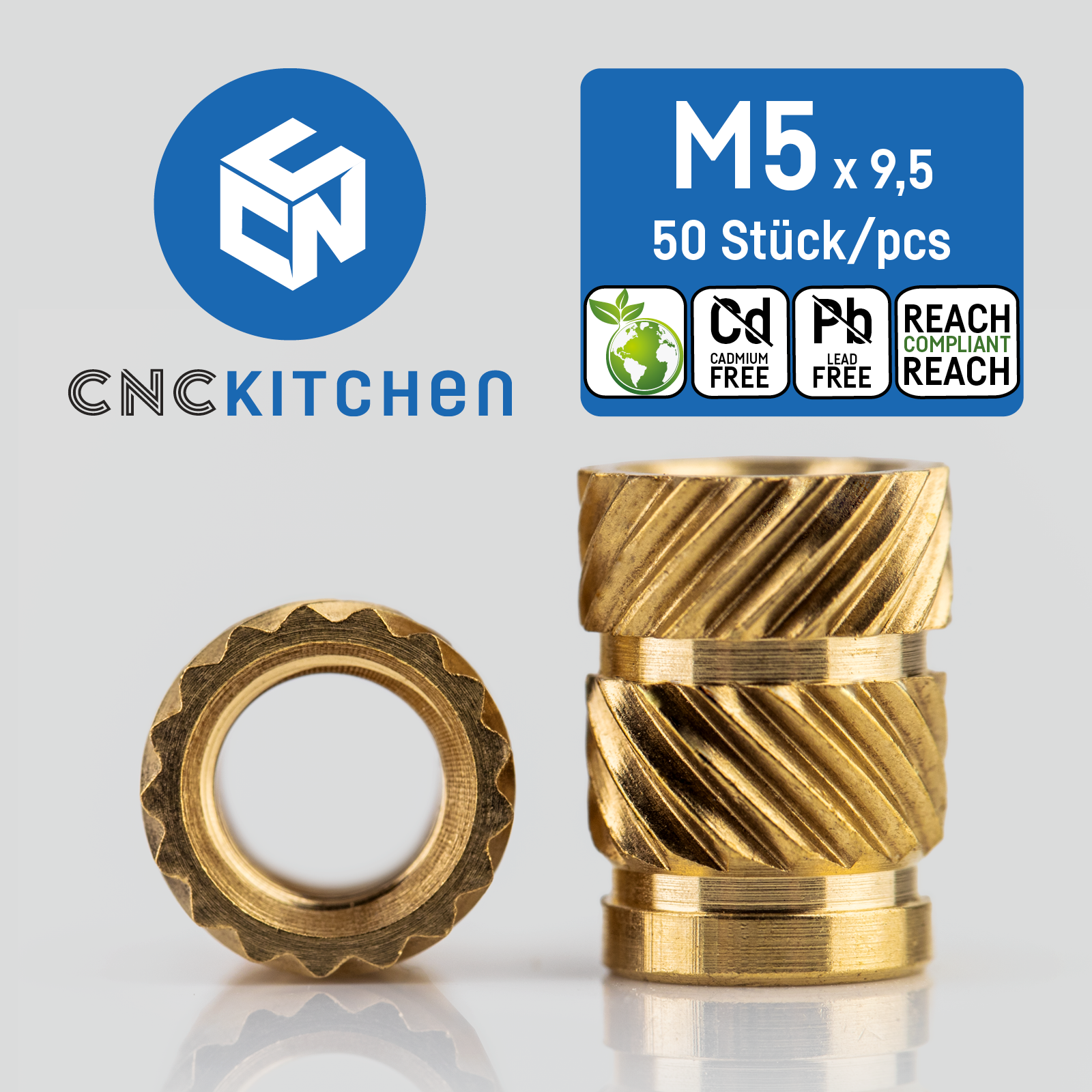 Threaded inserts - M5 standard 50 pcs - CNC Kitchen - Image 2