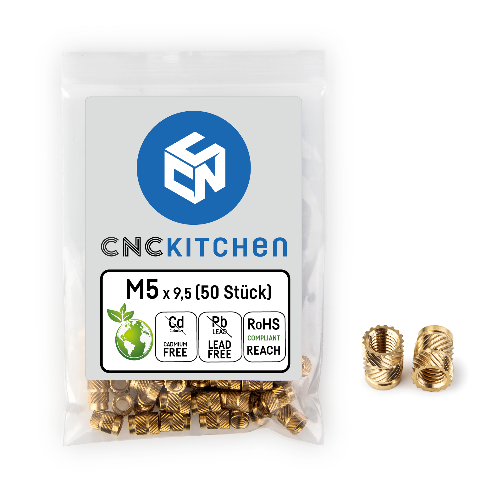 Threaded inserts - M5 standard 50 pcs - CNC Kitchen