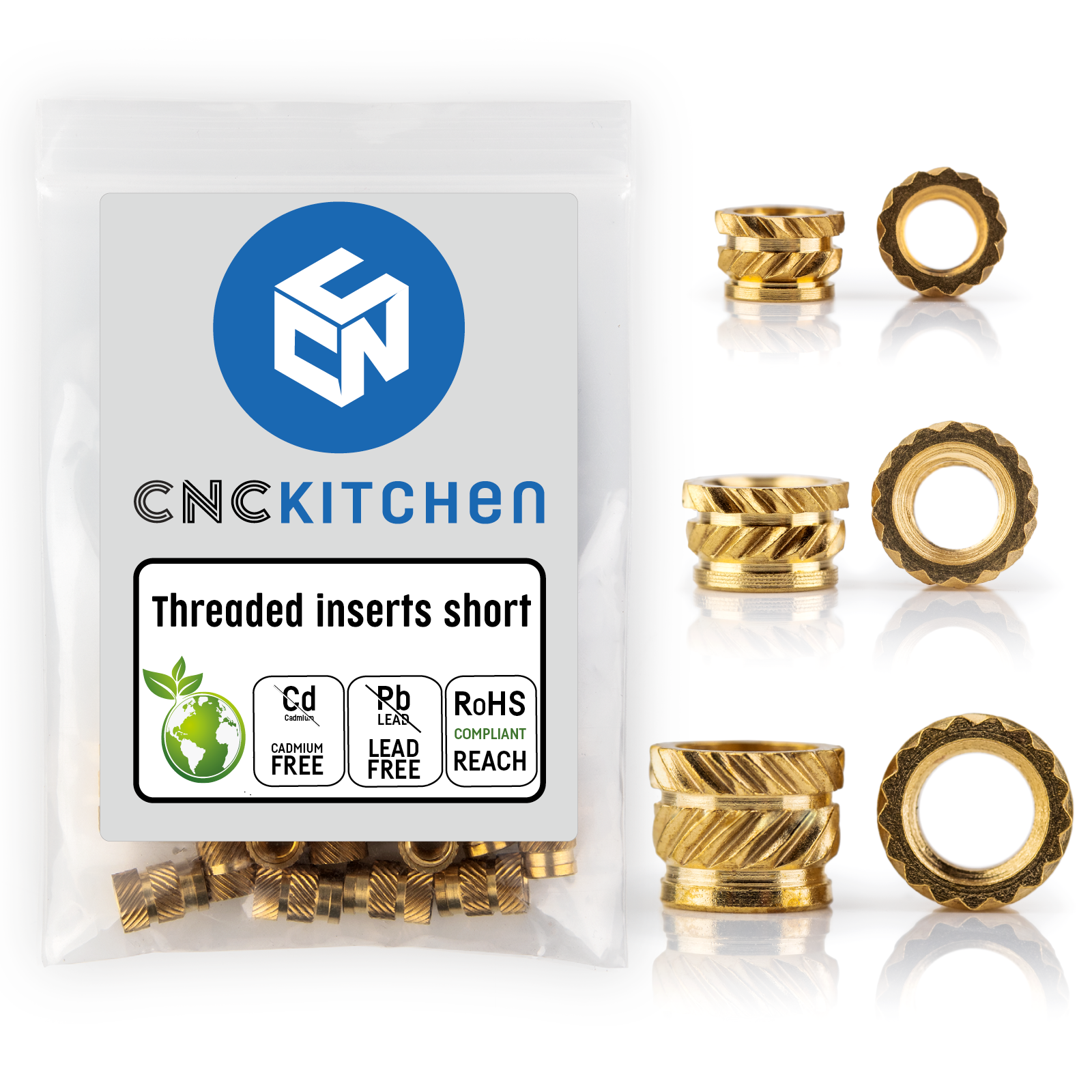 Threaded inserts - set short 200 pcs - CNC Kitchen
