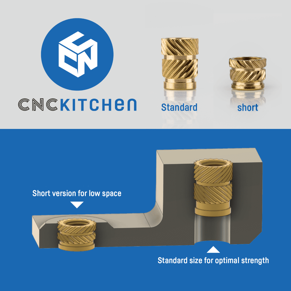 Threaded inserts - M8 standard 20 pcs - CNC Kitchen - Image 2