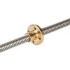 100mm Varão trapezoidal T8 Lead Passo 8mm Pitch 2mm ( lead screw ) - AIMSOAR