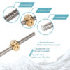 100mm Varão trapezoidal T8 Lead Passo 8mm Pitch 2mm ( lead screw ) - AIMSOAR