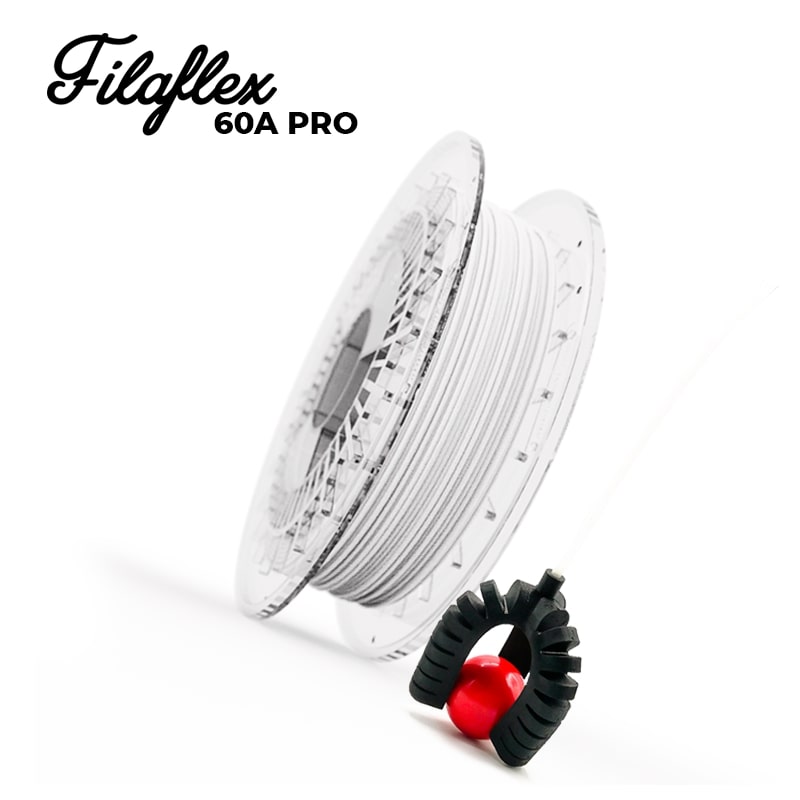 Filaflex TPE 60A PRO 10m (AMOSTRA) White ( Filamento 3D mais elástico e fléxivel do mercado ) - RECREUS