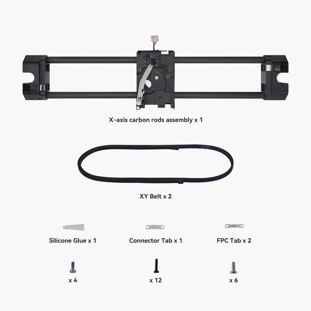 X-Axis Carbon Rods Assembly (X1 and P1 series) - Bambu Lab - Image 3