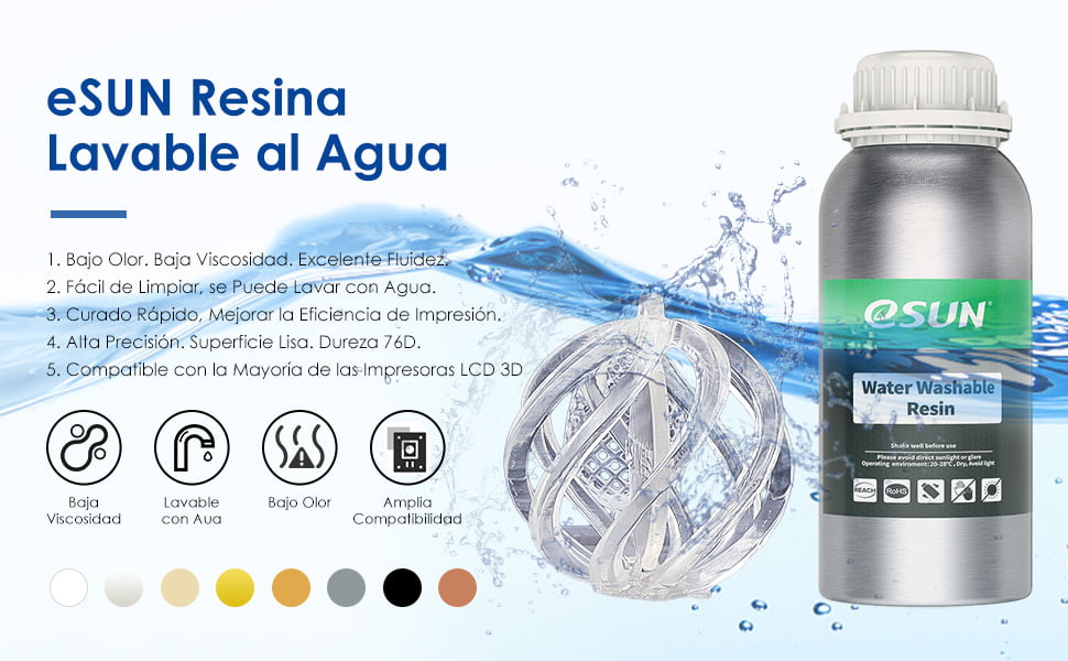 500g Resina Impressão 3D LCD UV 405nm White Branca ( Lavável em Água ) - ESUN - Image 18