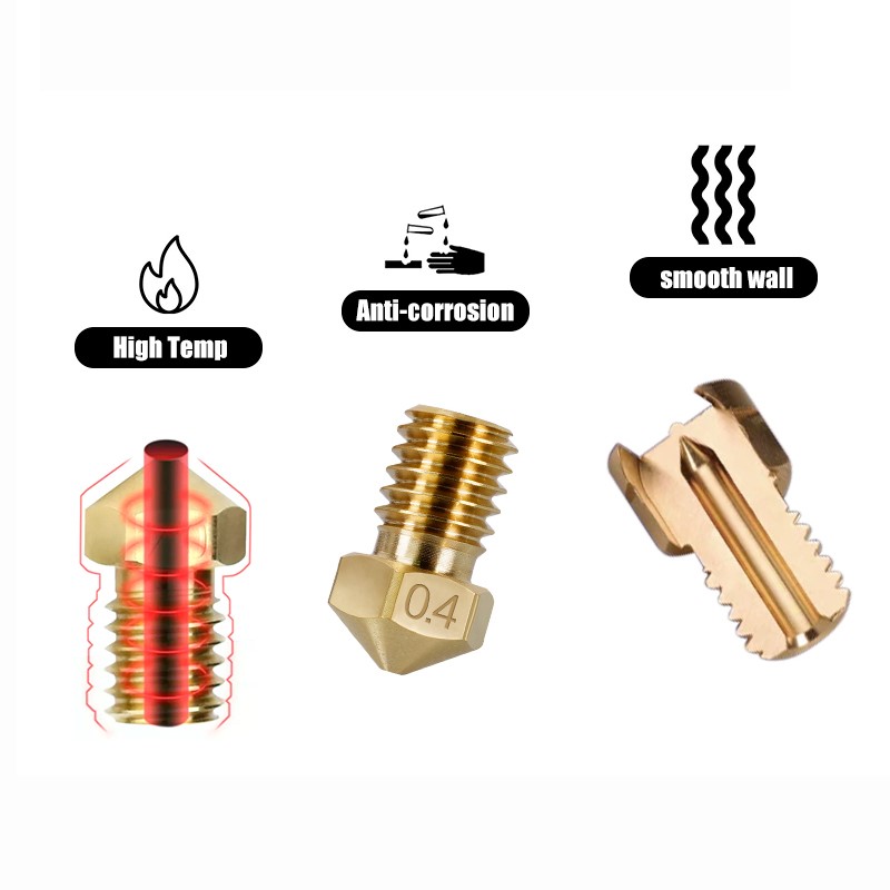 0.4mm C-SERIES Latão Nozzle V6 (compatível com E3D) - AIMSOAR - Image 6