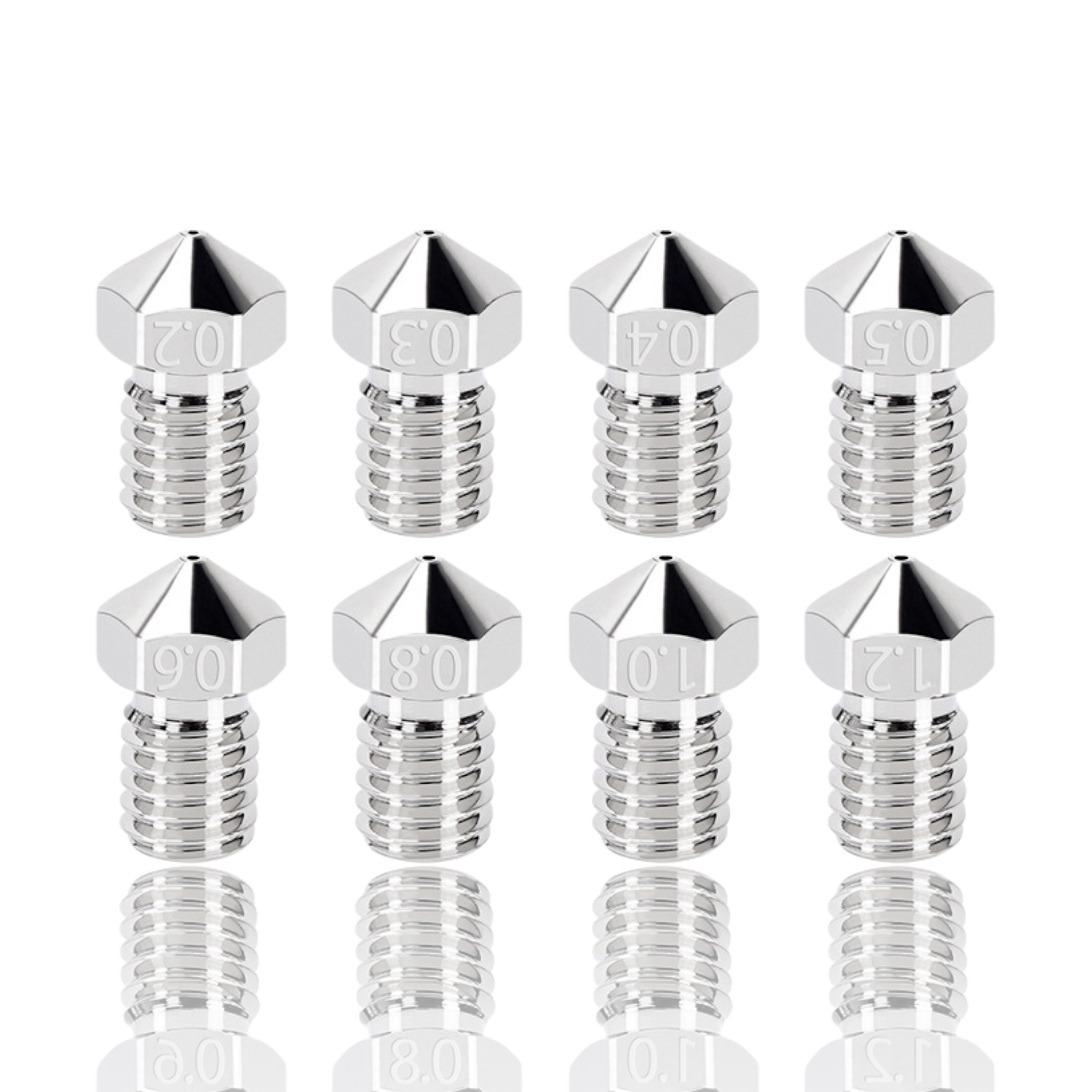 0.3mm C-SERIES Latão Revestido a Níquel Nozzle V6 (compatível com E3D Electroplated nickel plated high Temp H59 ) - AIMSOAR - Image 5