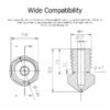 0.6mm C-SERIES CuCrZr (Copper Chromium Zirconium) Nozzle V6 (compatível com E3D High Temperature PEEK PEKK PEI ) - AIMSOAR