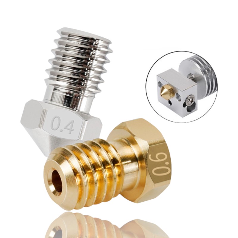 0.6mm C-SERIES CuCrZr (Copper Chromium Zirconium) Nozzle V6 (compatível com E3D High Temperature PEEK PEKK PEI ) - AIMSOAR - Image 4