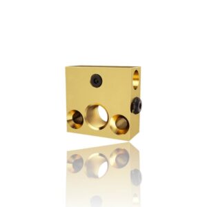 Heat Block Brass de Latão de alta temperatura 400ºC para CR10S Ender 3 20X20X10mm  ( Heatblock bloco de aquecimento  ) - AIMSOAR