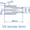 Heat Sink Remote V5 Clone Alumínio, modelo para filamento 1.75mm ( Heatsink bloco de aquecimento compatível com E3D V6 clone) - AIMSOAR