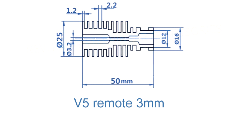 Heat Sink Remote V5 Clone Alumínio, modelo para filamento 1.75mm ( Heatsink bloco de aquecimento compatível com E3D V6 clone) - AIMSOAR - Image 10