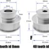 Polia para Correia 6mm GT2 36 Dentes 17mm 8mm Furo Alumínio ( GT2 timing belt pulley) - AIMSOAR