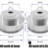Polia para Correia 6mm GT2 48 Dentes 17mm 6.35mm Furo Alumínio ( GT2 timing belt pulley) - AIMSOAR