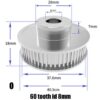 Polia para Correia 6mm GT2 60 Dentes 18mm 8mm Furo Alumínio ( GT2 timing belt pulley) - AIMSOAR
