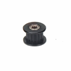 Polia para alinhamento Correia GT2 16 Dentes Rolamento 3mm Furo Alumínio Preto ( GT2 timing belt pulley ) - AIMSOAR