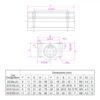 Mancal (Suporte Apoio Fixo Rolamento)  Linear SCS10LUU (Long Slide Block) - AIMSOAR