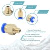 PC6-1/8 Conector Pneumático Vazado para tubo PTFE 6mm (Filamento 3mm) Quick Push-In  - AIMSOAR
