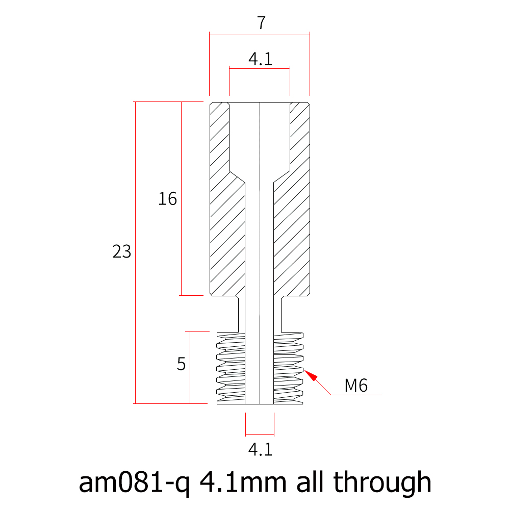 Heat Break PTFE Garganta 1.75mm ( Single Head Dual Color Throat Heatbreak ) - AIMSOAR - Image 6