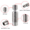 Heat Break V6 TITÂNIO TC4 Clone ALL METAL ( Heatbreak titanium alloy V6 remote throat compatível com E3D V6 ) - AIMSOAR