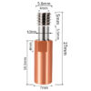 Heat Break Bi-Metal TITÂNIO Cobre Clone (Heatbreak CR10 titanium alloy throat TI Copper) - AIMSOAR
