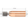 Heat Break Bi-Metal TITÂNIO Cobre Vermelho Clone ( Heatbreak CR10 titanium alloy throat Red  Copper) - AIMSOAR