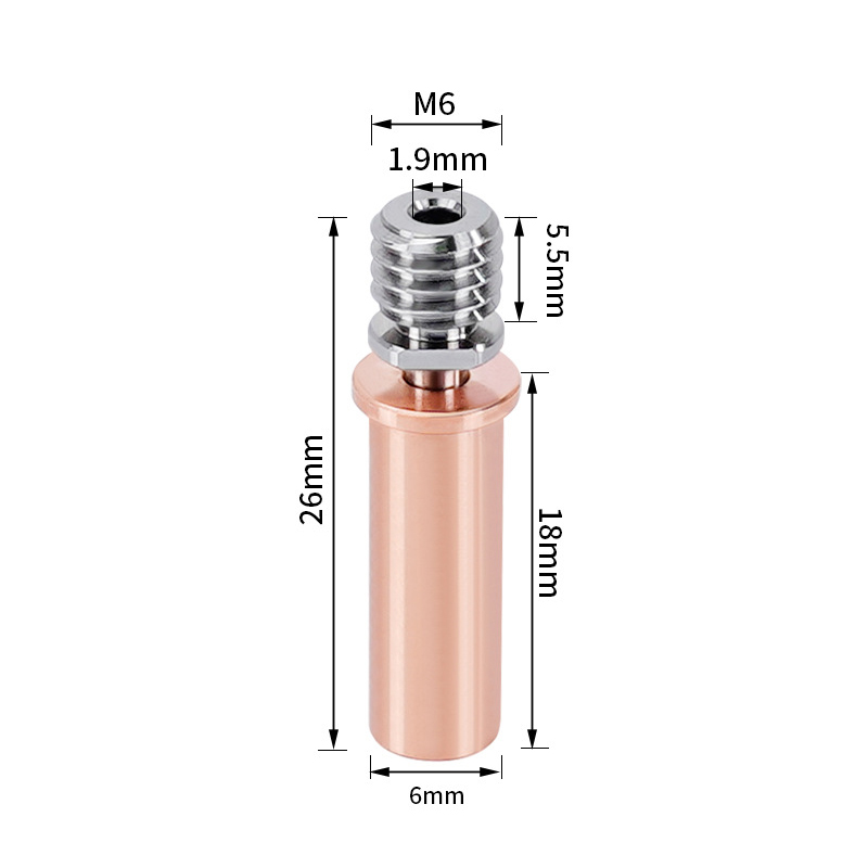 Heat Break TITÂNIO V5AC Clone ( Heatbreak Titanium Alloy Full Metal Throat) - AIMSOAR - Image 5