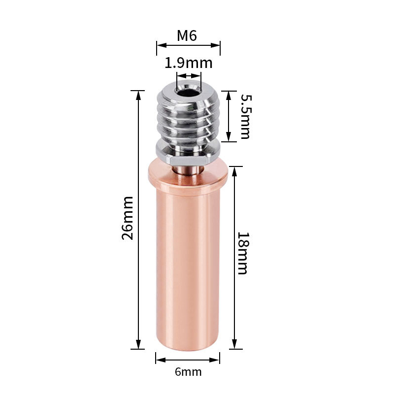 Heat Break TITÂNIO V5AC Clone ( Heatbreak Titanium Alloy Full Metal Throat) - AIMSOAR - Image 6