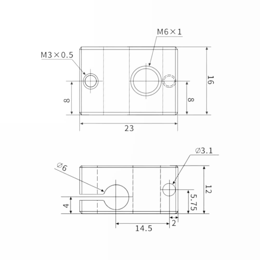 6063 300ºC Heater Block para Sensor PT100 - AIMSOAR - Image 3