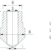 2mm Latão Nozzle MK8 para filamento 3mm - AIMSOAR