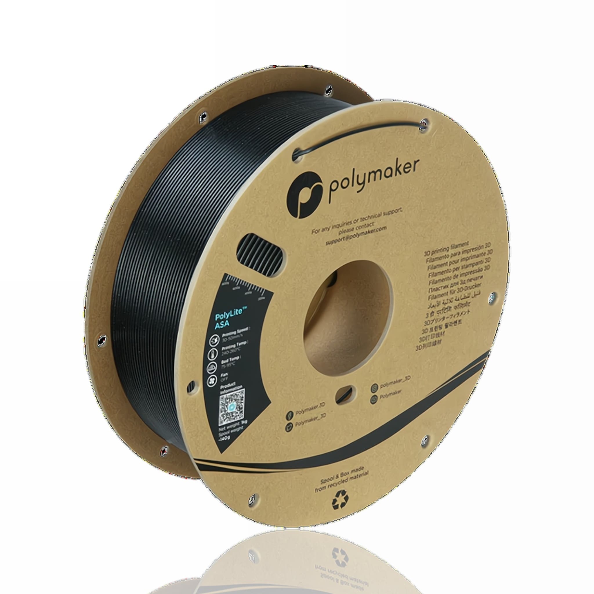 ASA PolyLite Galaxy 1kg Black - Polymaker