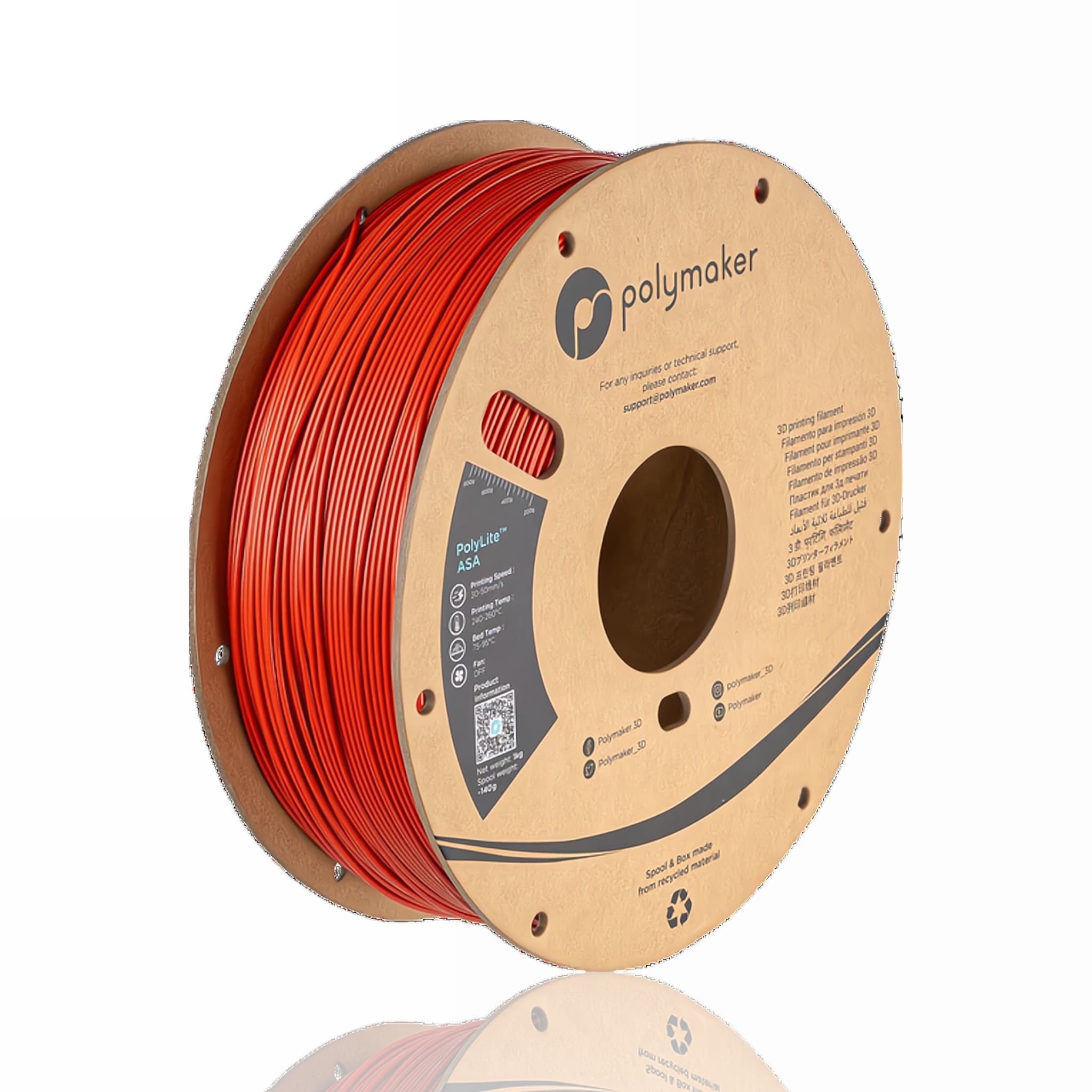 ASA PolyLite Galaxy 1kg Red - Polymaker