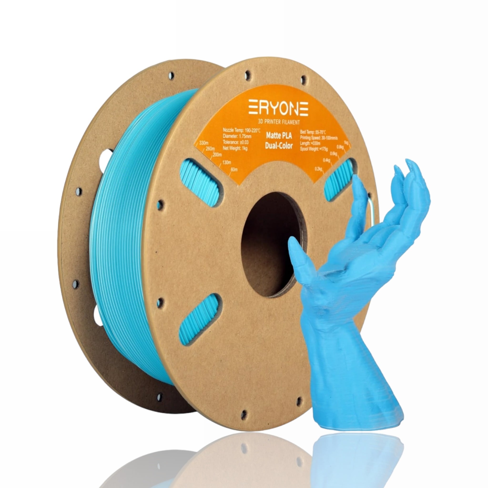 PLA Matte Dual-Color 1kg (Dusty Blue + Mustard Yellow) - ERYONE - Image 4