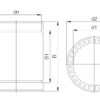Rolamento Linear 8mm Casquilho Linear Deslizante drylin® R, RJ4JP-01-08 (LM8UU LMU8) - igus