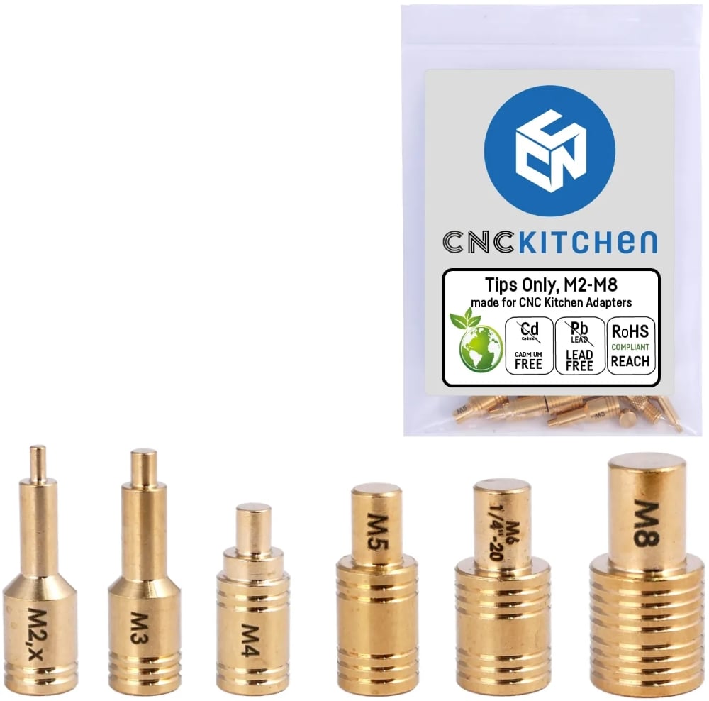 Ponteiras Soldering Tips Only Set M2-M8 - CNC Kitchen