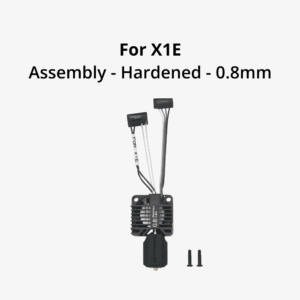 0.8mm Complete Hotend Assembly with Hardened Steel nozzle - X1E (Hotend completo Nozzle Aço Endurecido) - Bambu Lab