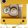 Extrusor Creality de Metal Amarelo para tubo PTFE - AIMSOAR